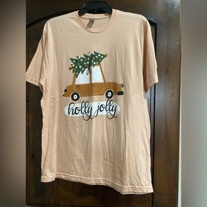 Gildan Peach 'Holly Jolly' Holiday T-Shirt
